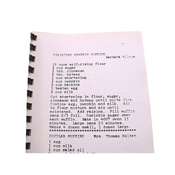 1977 Tasting Tea Recipes Spiral Bound Handmade LHS Band Boosters Cookbook - Picture 2 of 8